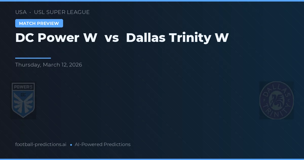 DC Power W vs Dallas Trinity W — předpověď a náhled zápasu