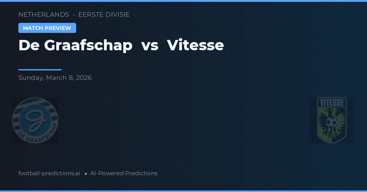 De Graafschap vs Vitesse — předpověď a náhled zápasu