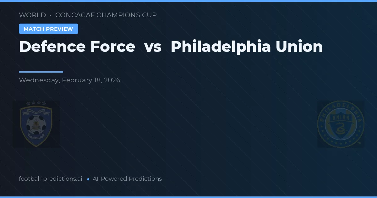Defence Force vs Philadelphia Union — předpověď a náhled zápasu