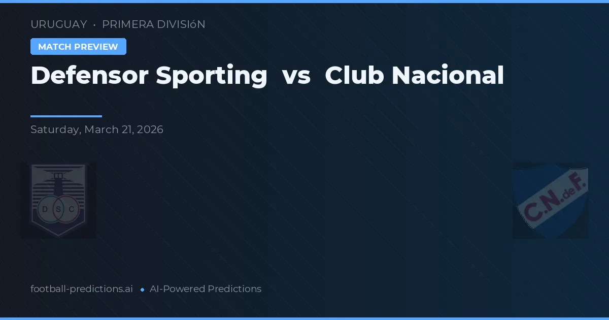 Defensor Sporting vs Club Nacional — předpověď a náhled zápasu