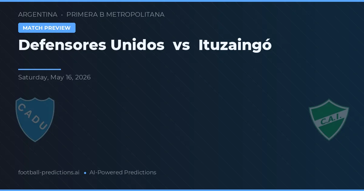 Defensores Unidos vs Ituzaingó — předpověď a náhled zápasu