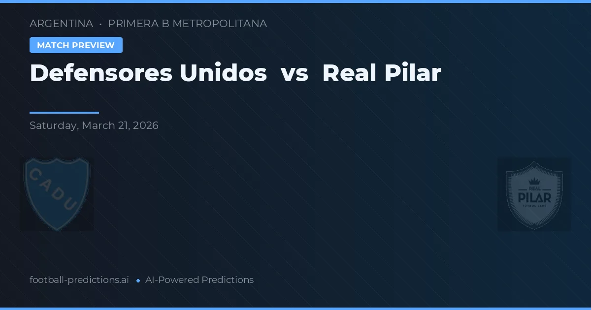 Defensores Unidos vs Real Pilar — předpověď a náhled zápasu