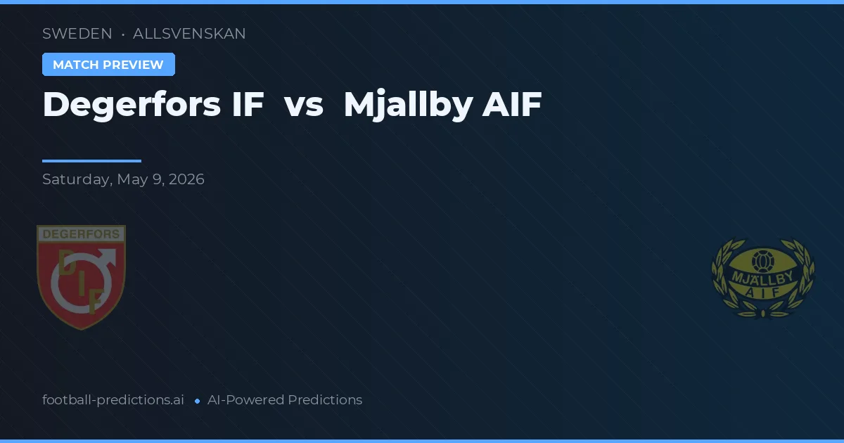 Degerfors IF vs Mjällby AIF — předpověď a náhled zápasu