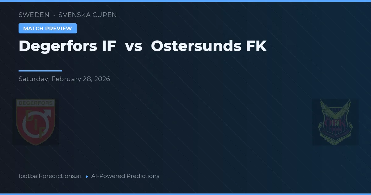 Degerfors IF vs Östersunds FK — předpověď a náhled zápasu