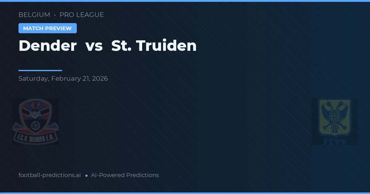 Dender vs St. Truiden — předpověď a náhled zápasu