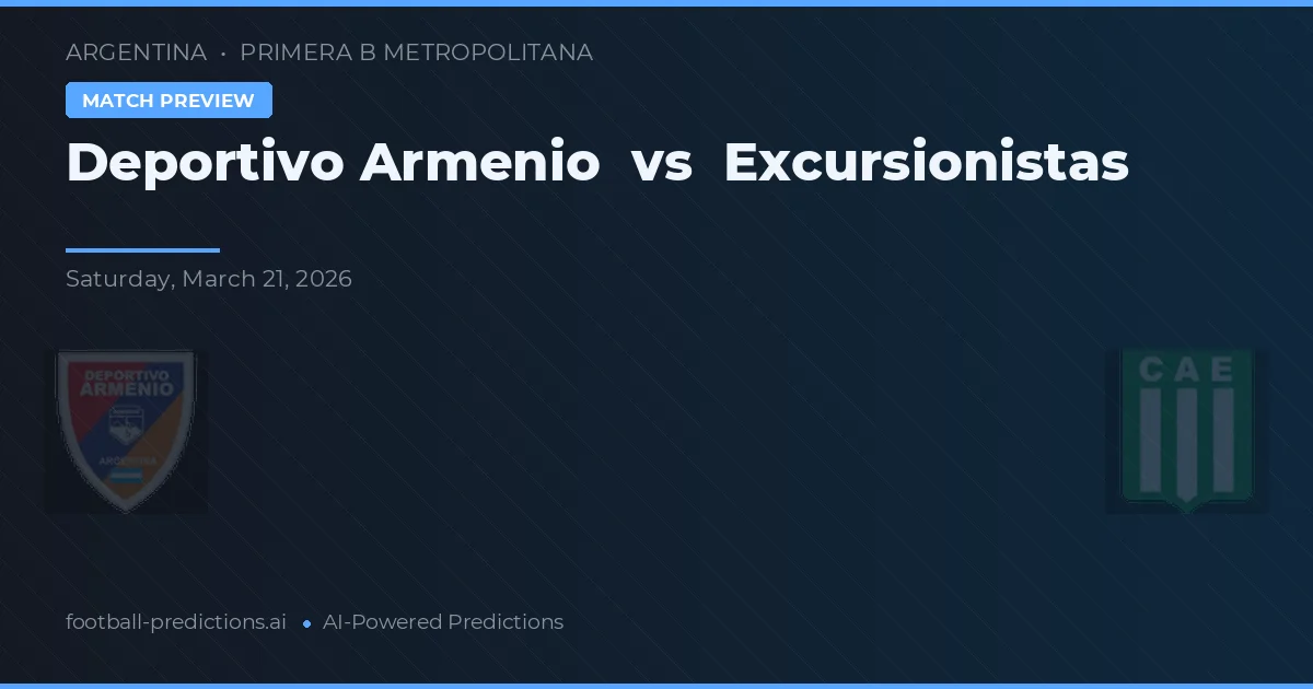 Deportivo Armenio vs Excursionistas — předpověď a náhled zápasu
