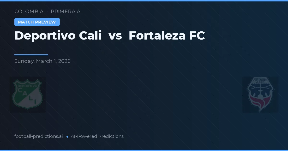 Deportivo Cali vs Fortaleza FC — předpověď a náhled zápasu