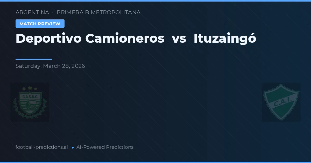 Deportivo Camioneros vs Ituzaingó — předpověď a náhled zápasu