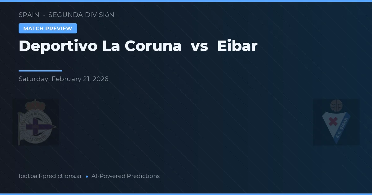 Deportivo La Coruña vs Eibar — předpověď a náhled zápasu