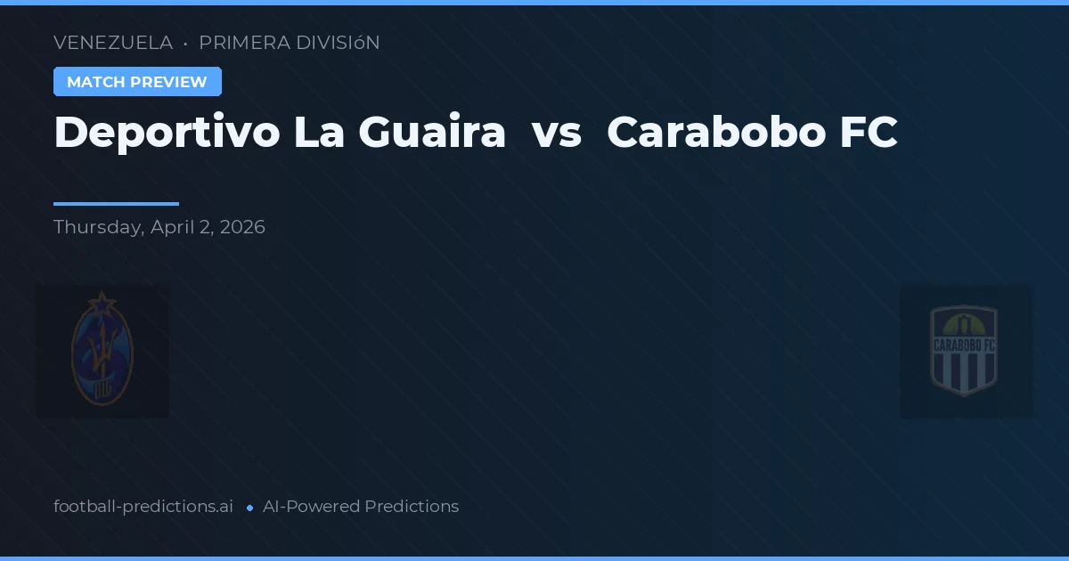Deportivo La Guaira vs Carabobo FC — předpověď a náhled zápasu
