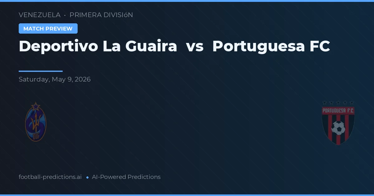 Deportivo La Guaira vs Portuguesa FC — předpověď a náhled zápasu
