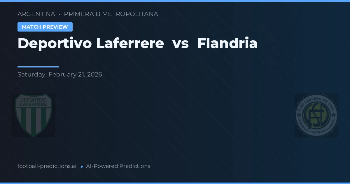Deportivo Laferrere vs Flandria — předpověď a náhled zápasu