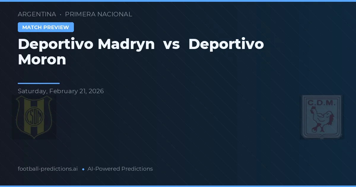 Deportivo Madryn vs Deportivo Morón — předpověď a náhled zápasu