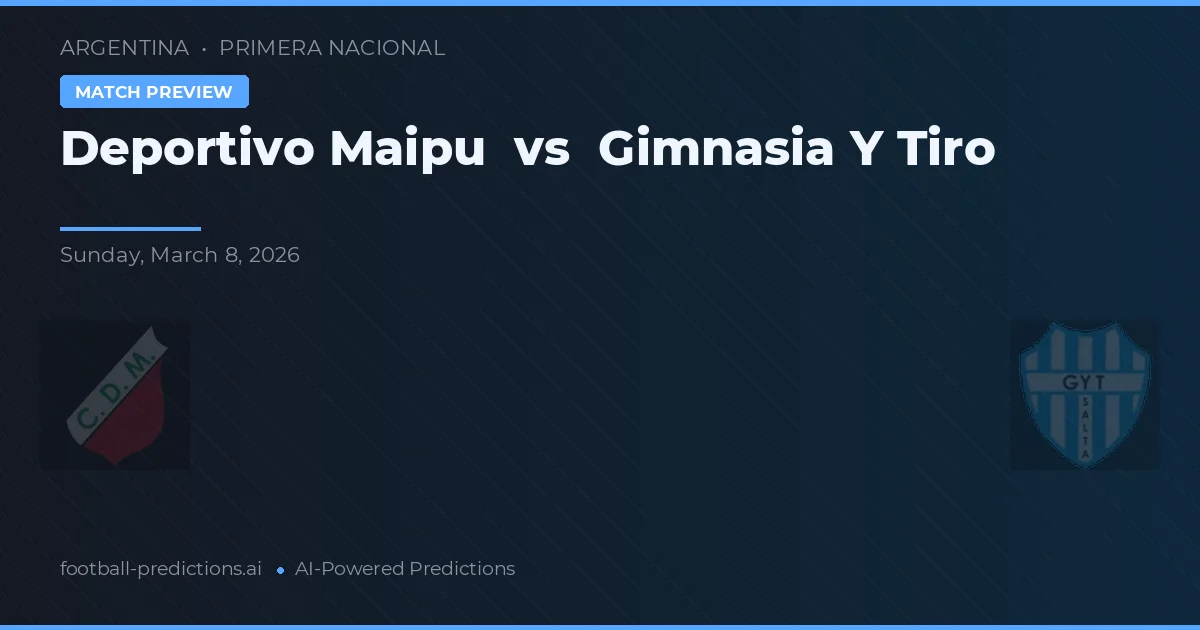 Deportivo Maipu vs Gimnasia y Tiro preview