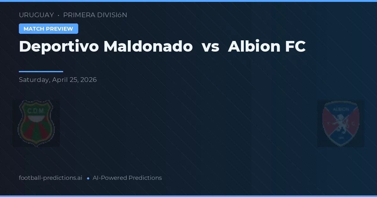 Deportivo Maldonado vs Albion FC — předpověď a náhled zápasu