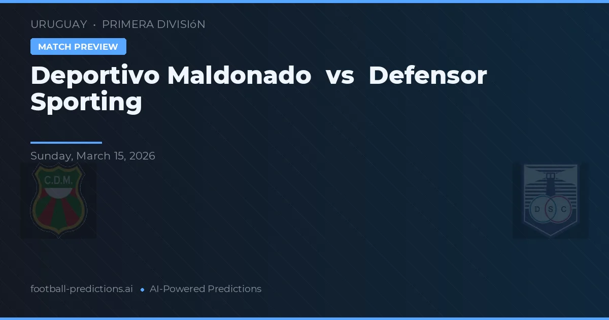 Deportivo Maldonado vs Defensor Sporting — předpověď a náhled zápasu