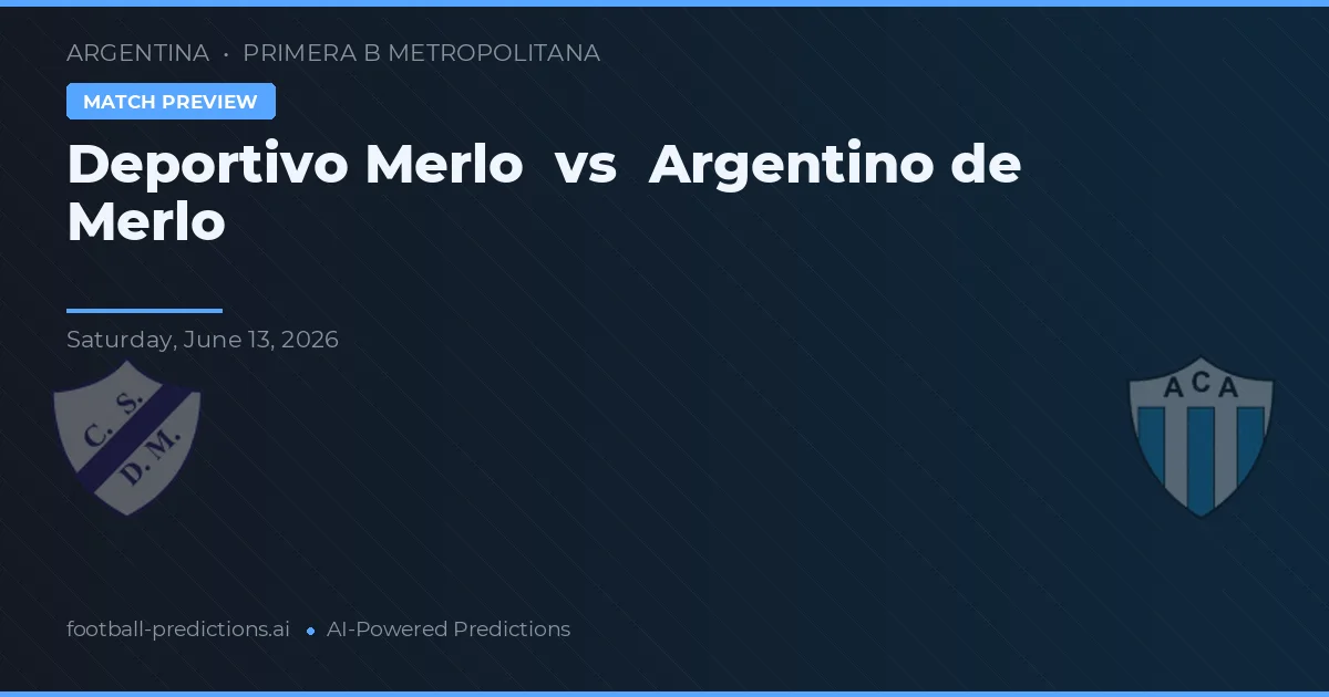 Deportivo Merlo vs Argentino de Merlo — předpověď a náhled zápasu