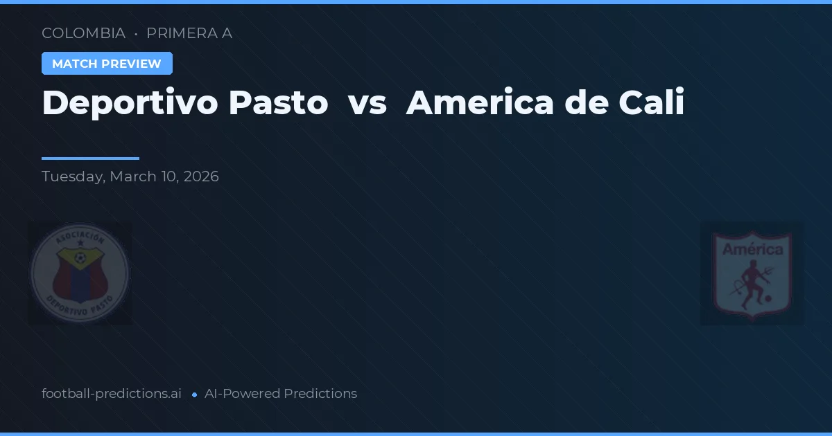 Deportivo Pasto vs América de Cali — předpověď a náhled zápasu