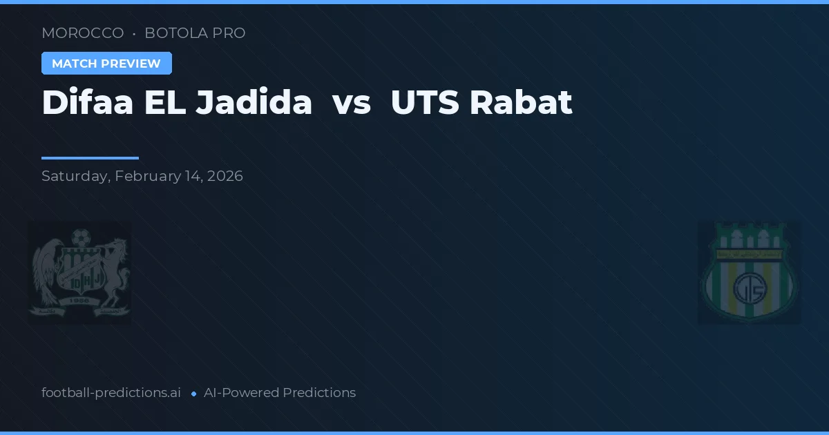 Difaa EL Jadida vs UTS Rabat — předpověď a náhled zápasu