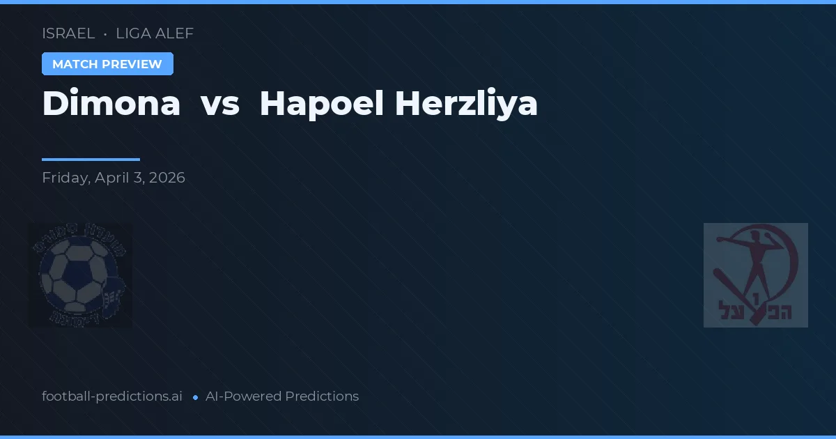 Dimona vs Hapoel Herzliya — předpověď a náhled zápasu