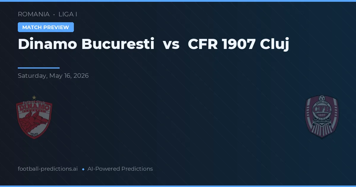 Dinamo București vs CFR Cluj — předpověď a náhled zápasu