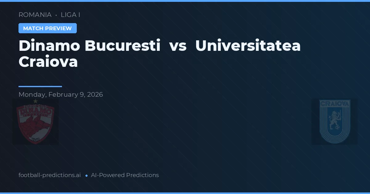 Dinamo București vs Universitatea Craiova — předpověď a náhled zápasu