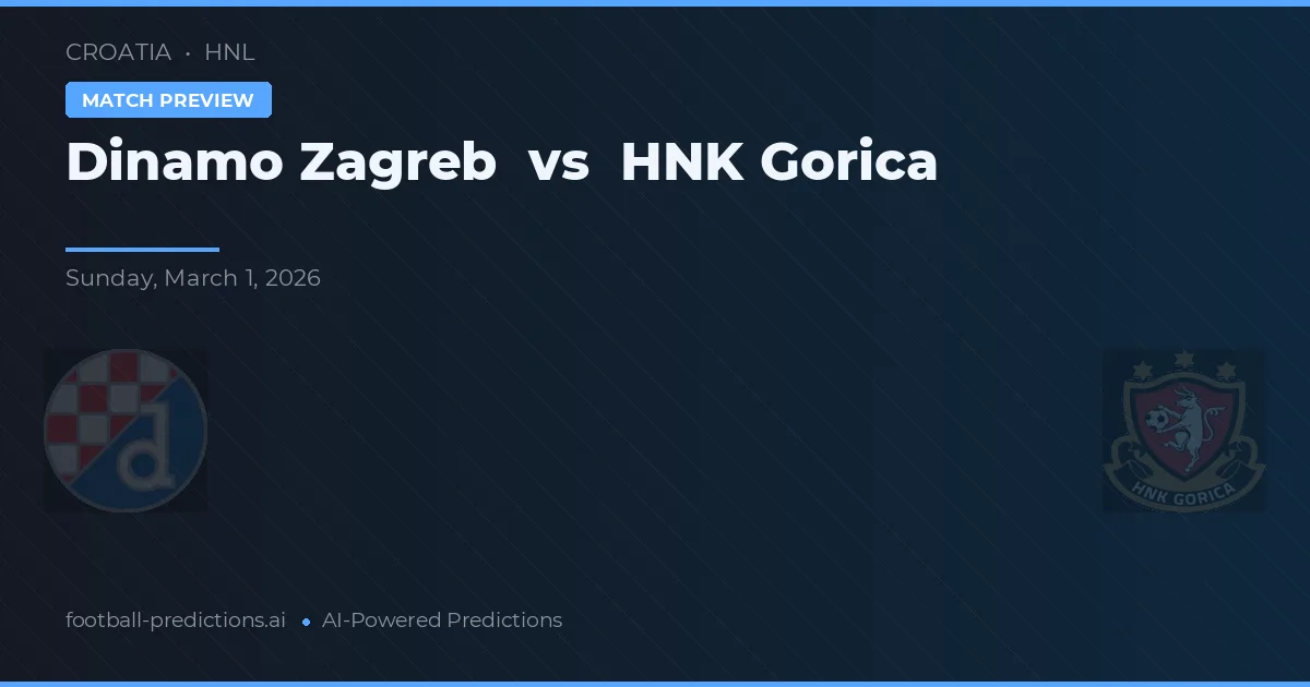 Dinamo Záhřeb vs HNK Gorica — předpověď a náhled zápasu