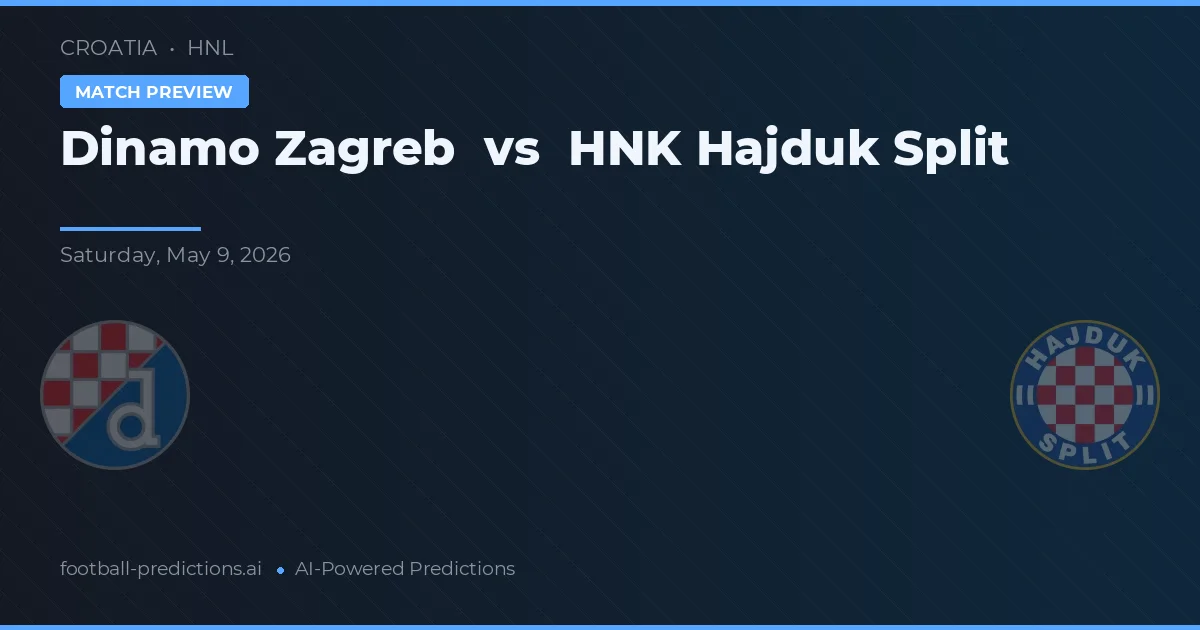 Dinamo Záhřeb vs HNK Hajduk Split — předpověď a náhled zápasu