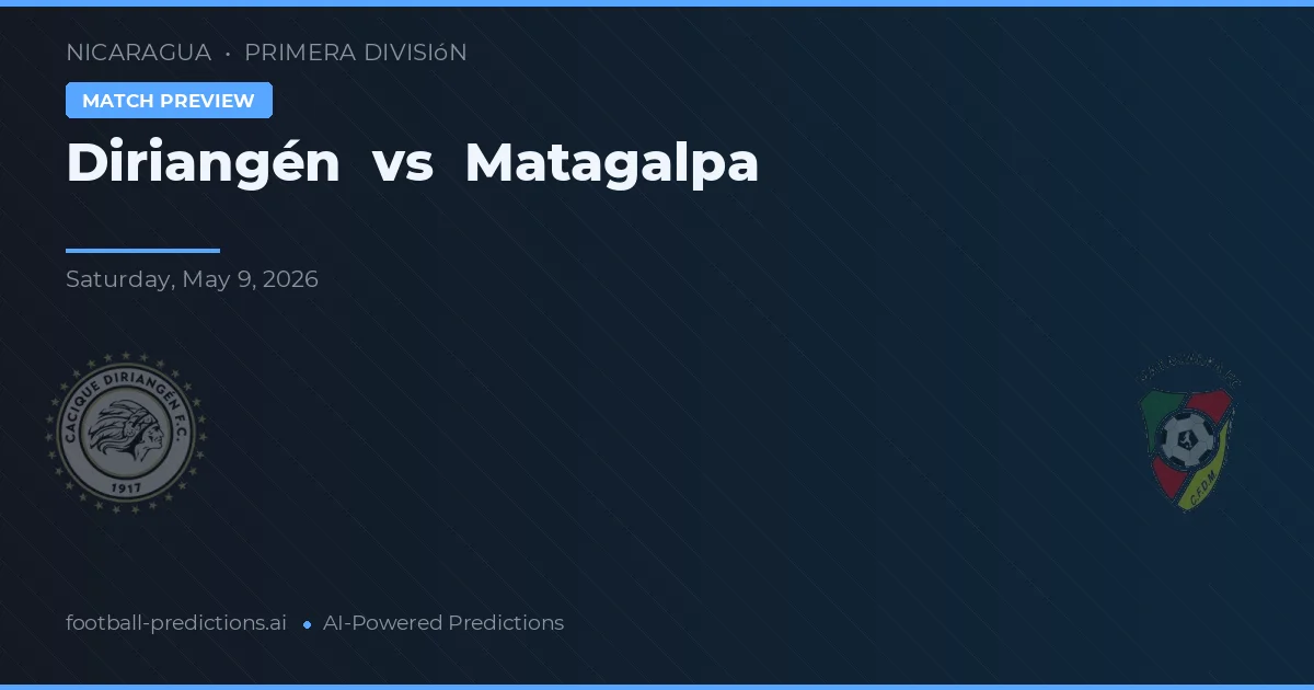 Diriangén vs Matagalpa — předpověď a náhled zápasu