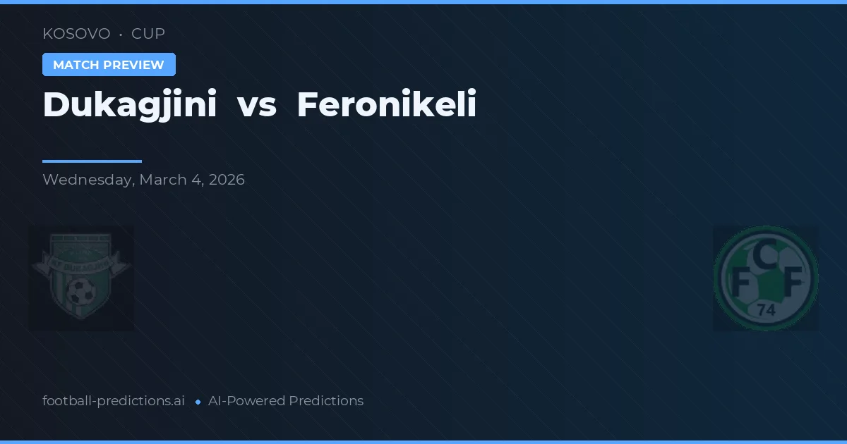 Dukagjini vs Feronikeli — předpověď a náhled zápasu