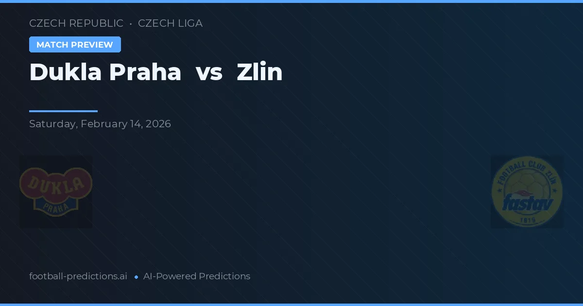 Dukla Praha vs Zlín — předpověď a náhled zápasu