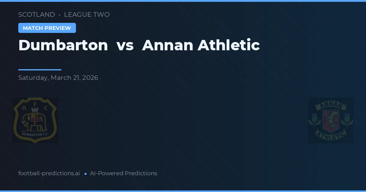 Dumbarton vs Annan Athletic — předpověď a náhled zápasu