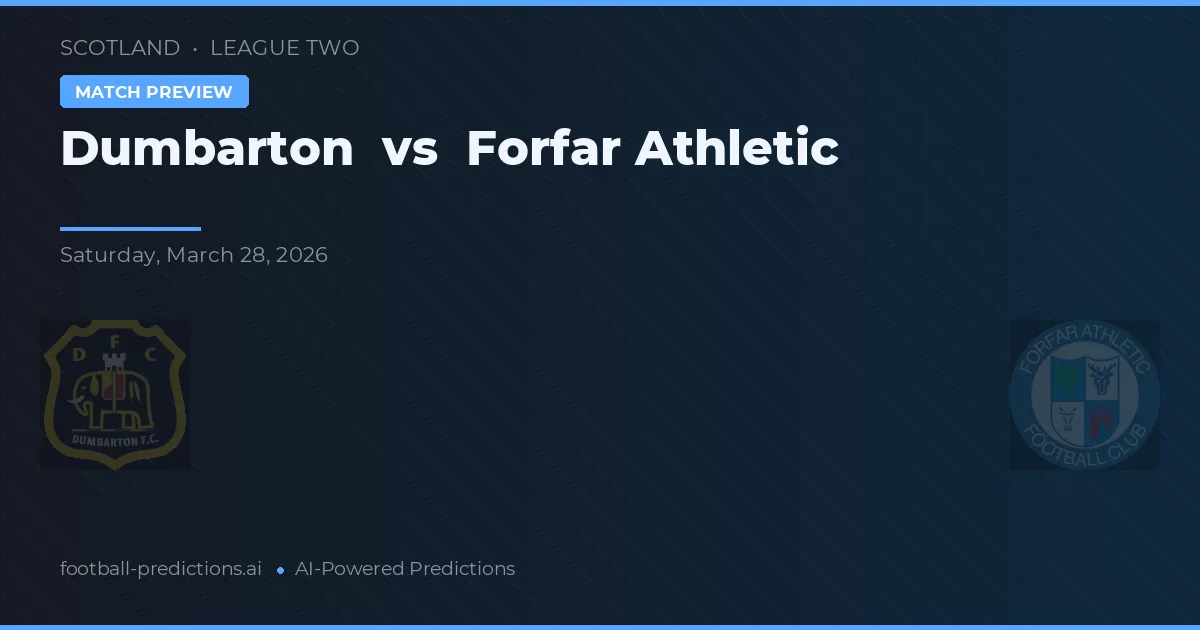 Dumbarton vs Forfar Athletic — předpověď a náhled zápasu
