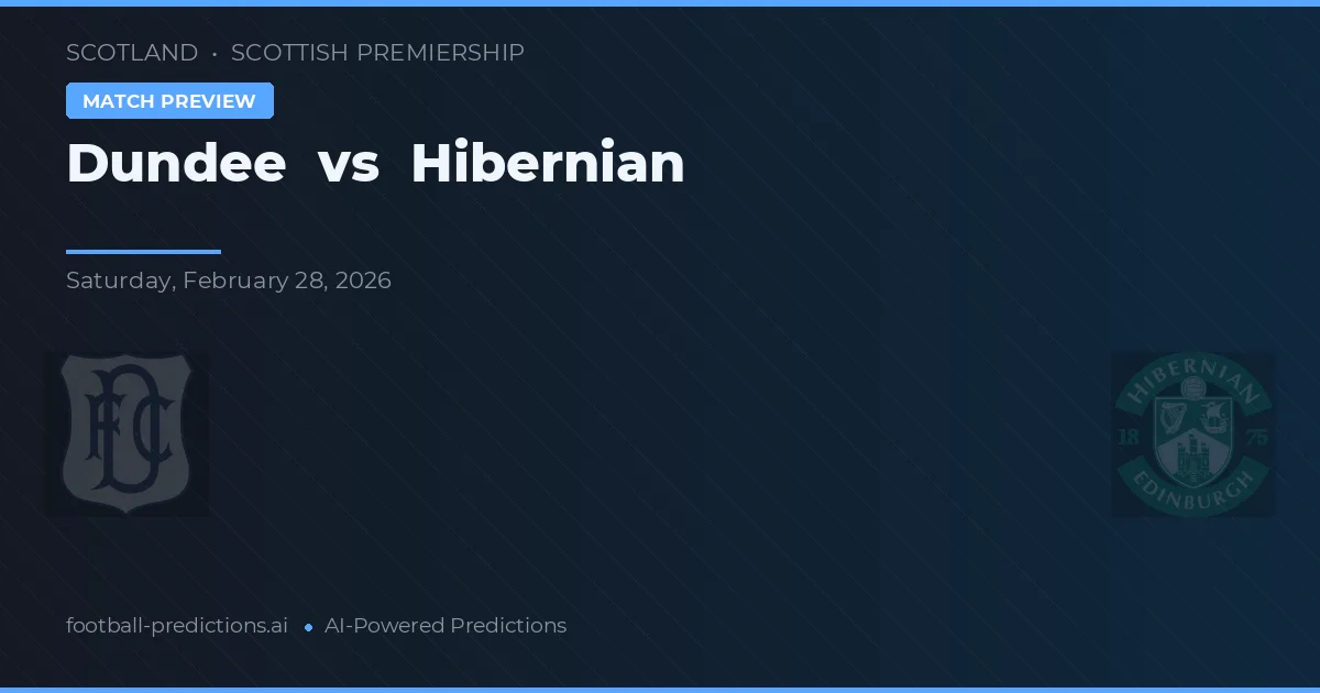Dundee vs Hibernian — předpověď a náhled zápasu
