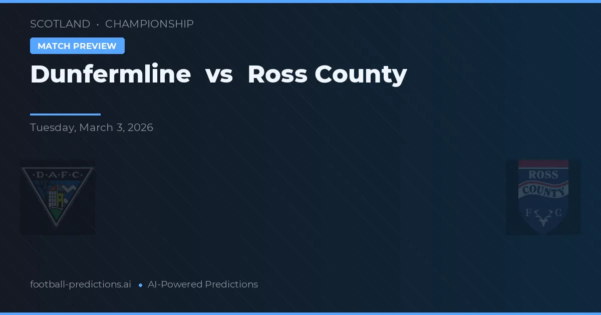 Dunfermline Athletic vs Ross County — předpověď a náhled zápasu