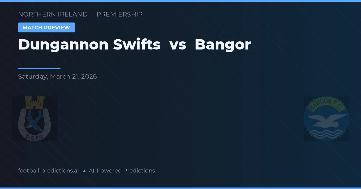 Dungannon Swifts vs Bangor — předpověď a náhled zápasu