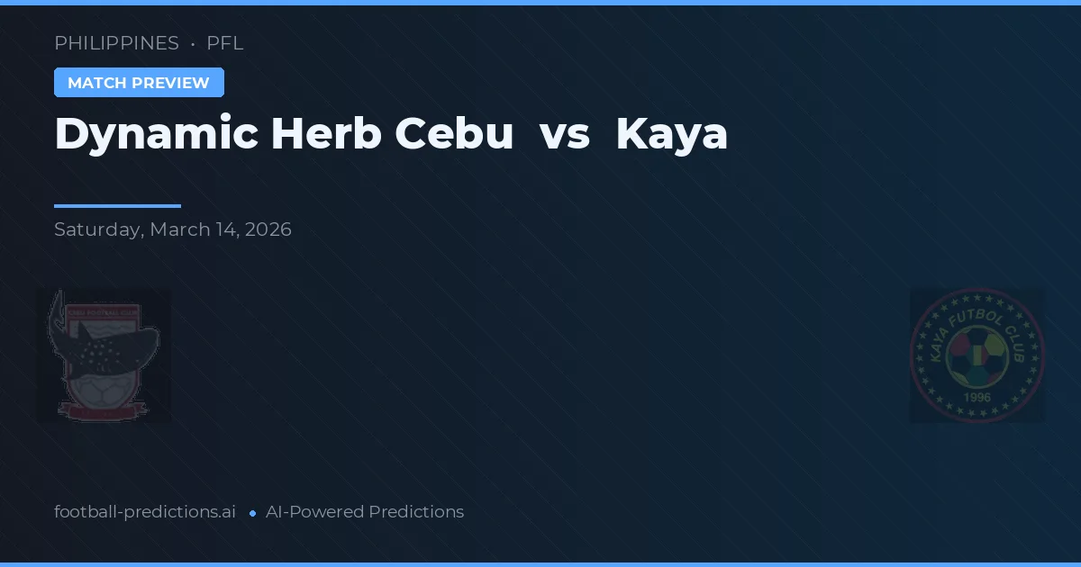 Dynamic Herb Cebu vs Kaya — předpověď a náhled zápasu