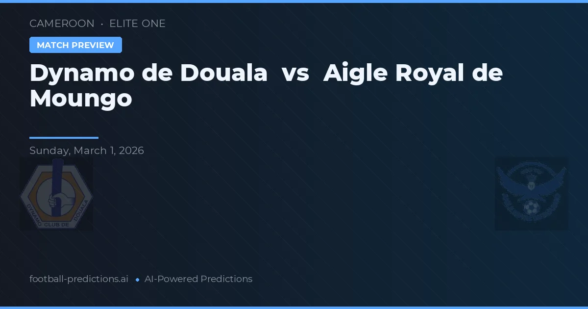 Dynamo de Douala vs Aigle Royal de Moungo — předpověď a náhled zápasu