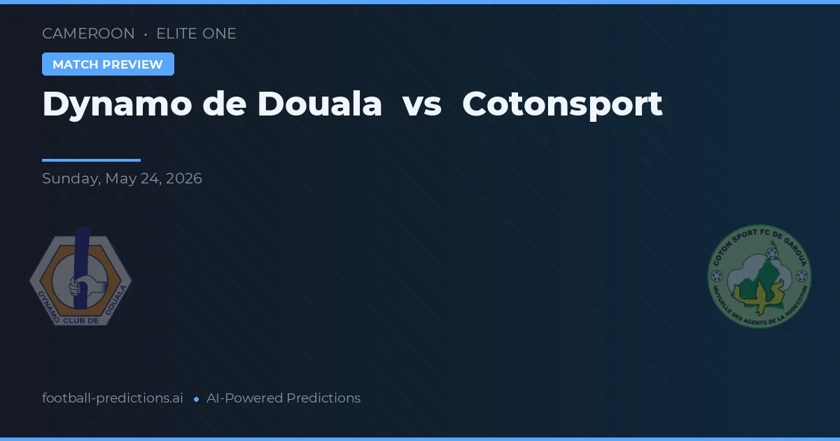 Dynamo de Douala vs Cotonsport — předpověď a náhled zápasu
