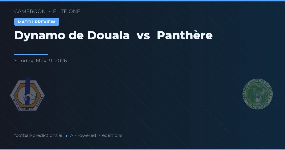 Dynamo de Douala vs Panthère — předpověď a náhled zápasu