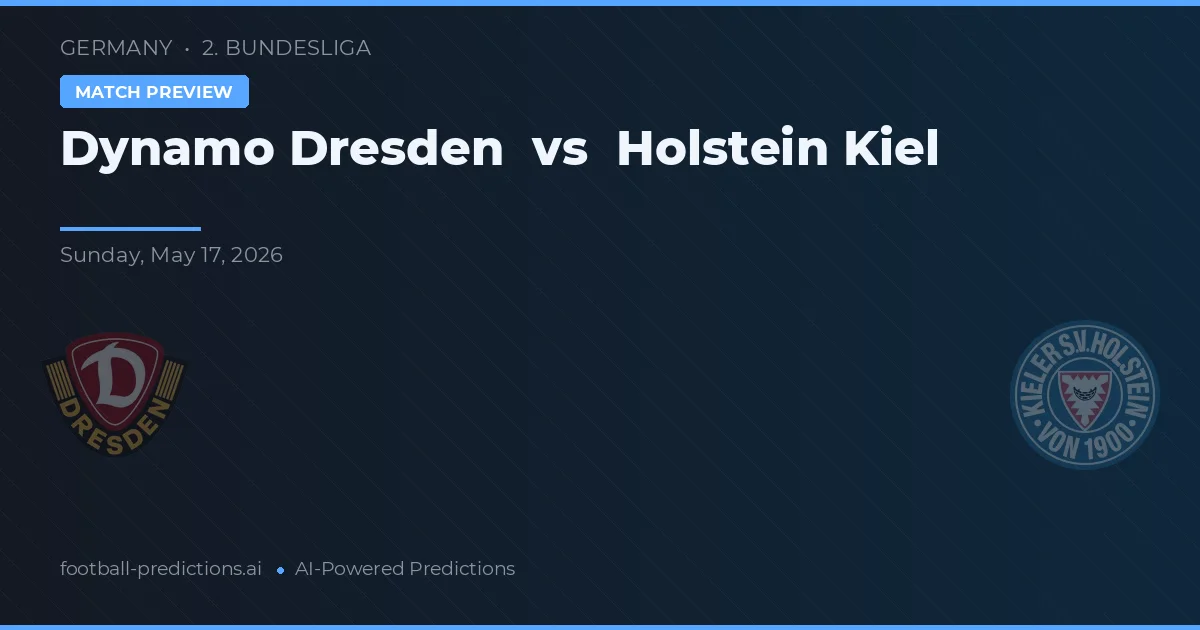 Dynamo Drážďany vs Holstein Kiel — předpověď a náhled zápasu