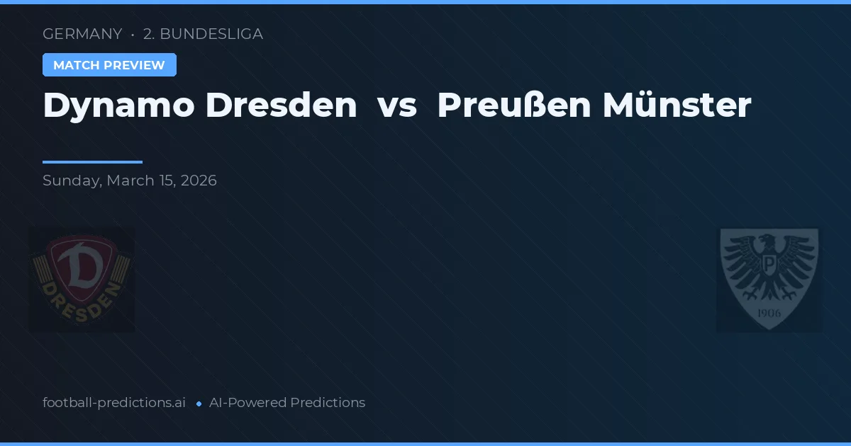Dynamo Drážďany vs Preußen Münster — předpověď a náhled zápasu