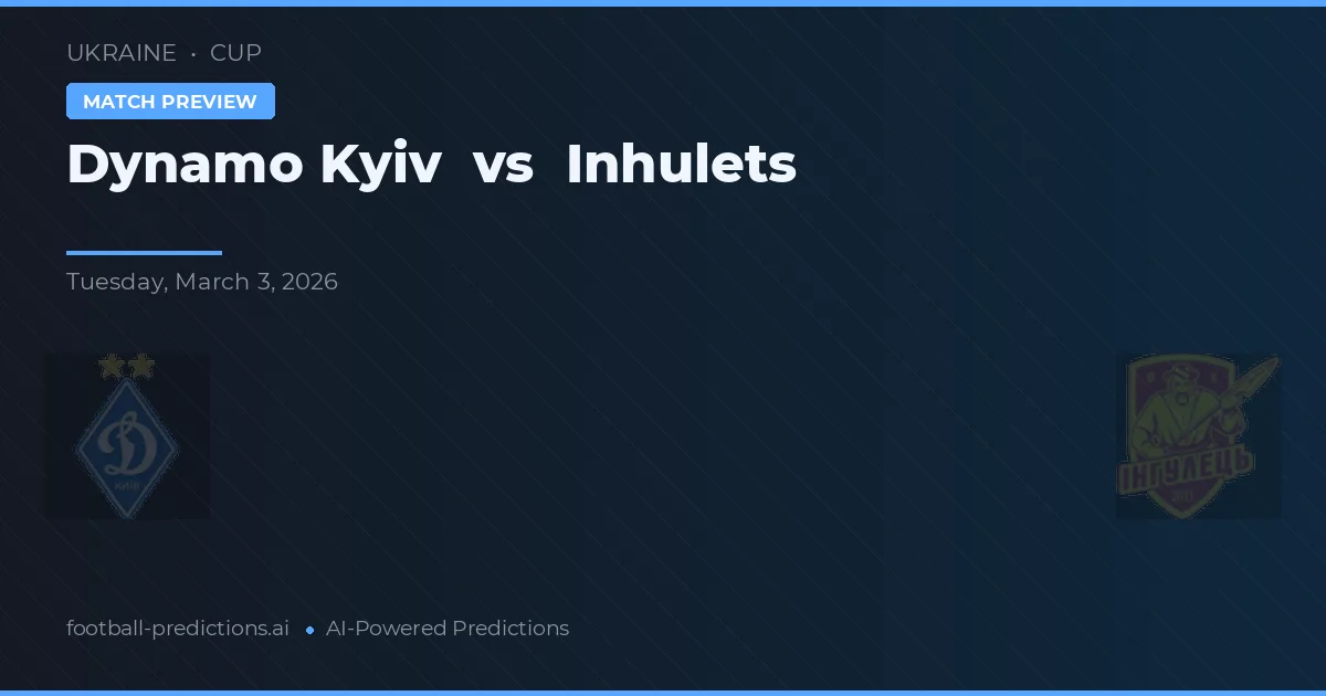 Dynamo Kyjev vs Inhulets — předpověď a náhled zápasu