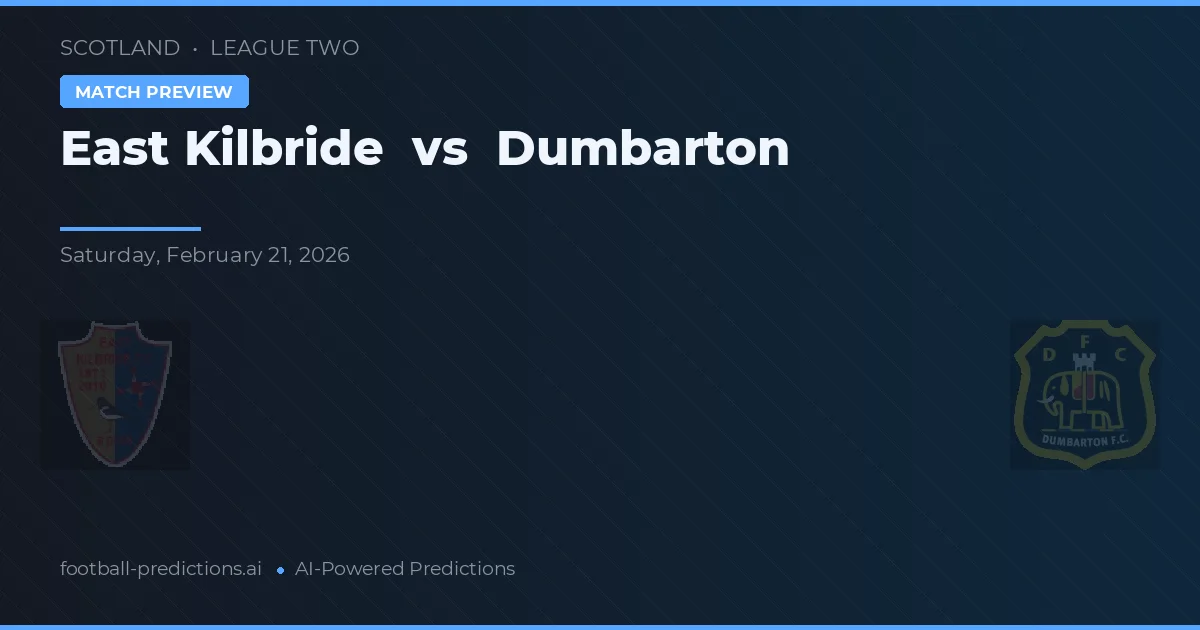 East Kilbride vs Dumbarton — předpověď a náhled zápasu