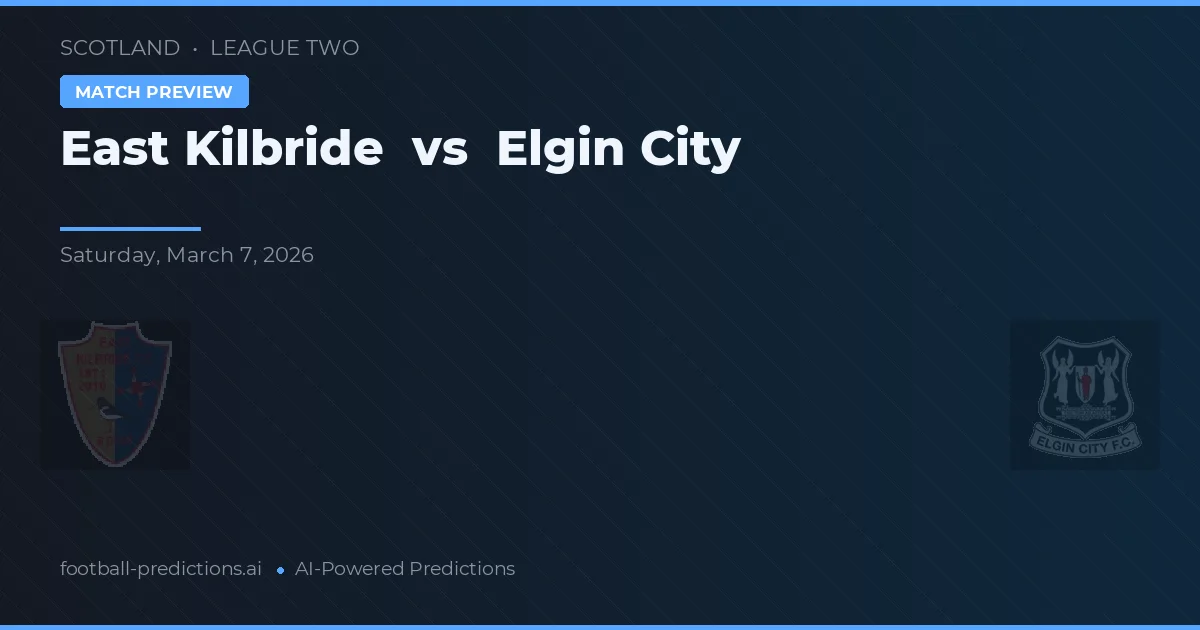 East Kilbride vs Elgin City — předpověď a náhled zápasu