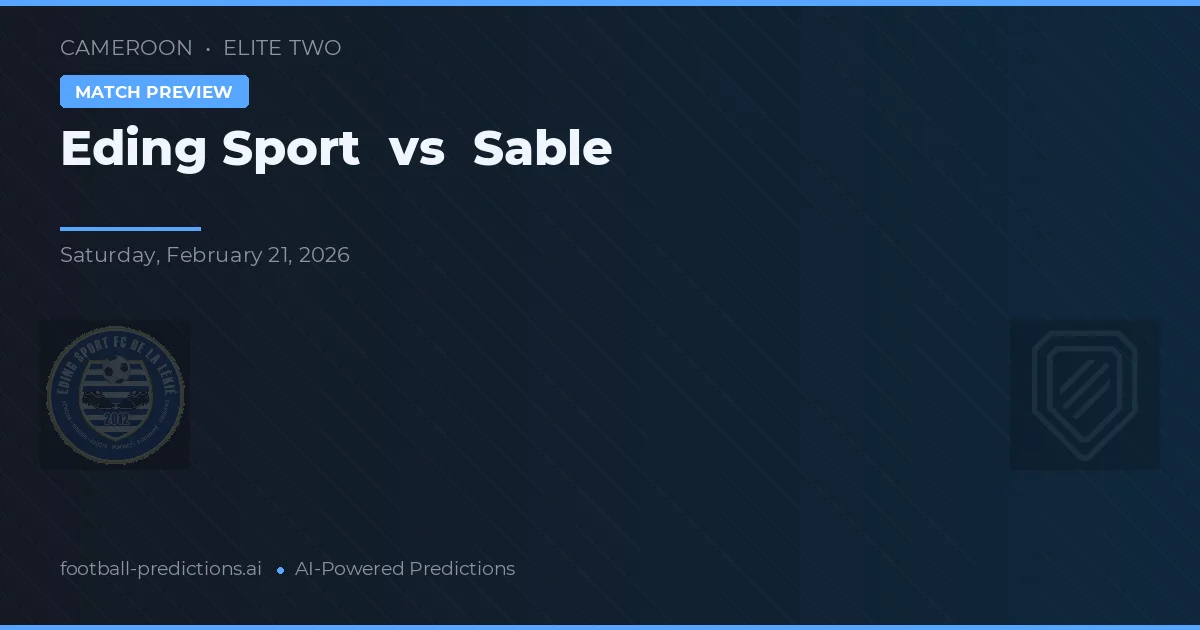 Eding Sport vs Sable — předpověď a náhled zápasu