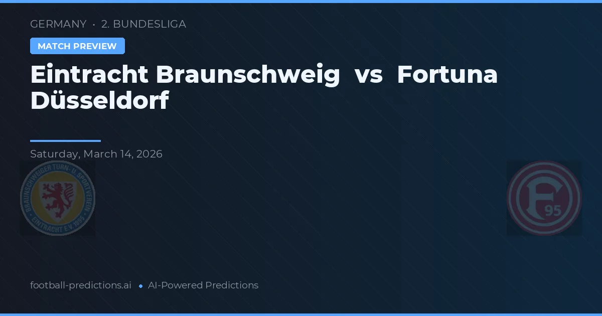 Eintracht Braunschweig vs Düsseldorf Fortuna — předpověď a náhled zápasu