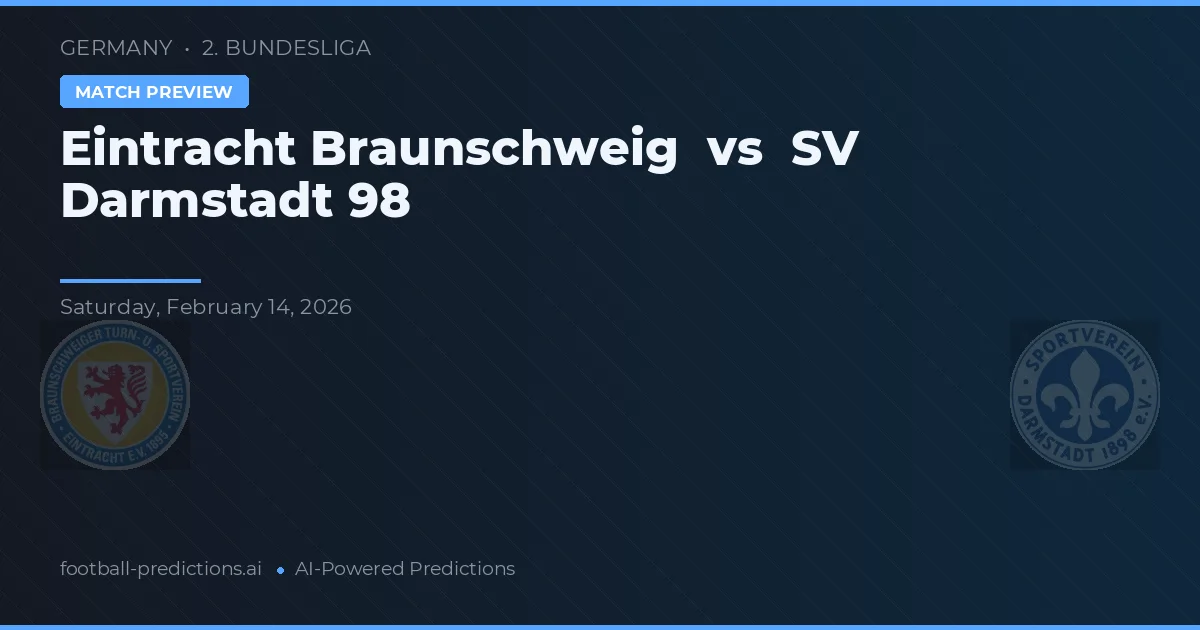 Eintracht Braunschweig vs Darmstadt 98 — předpověď a náhled zápasu