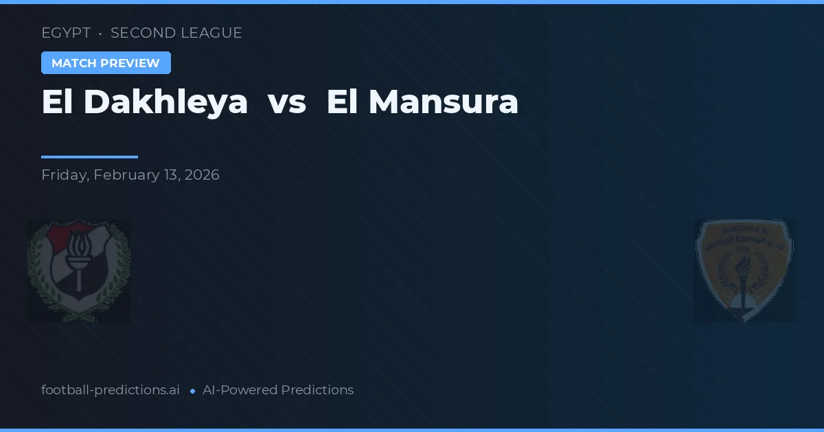 El Dakhleya vs El Mansura — předpověď a náhled zápasu