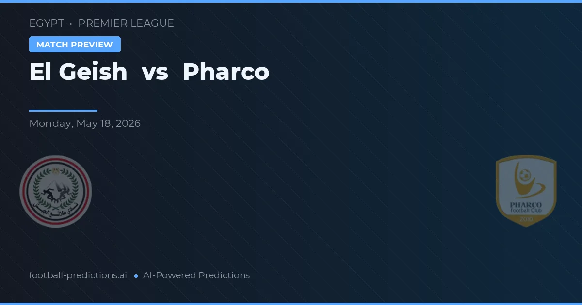 El Geish vs Pharco — předpověď a náhled zápasu